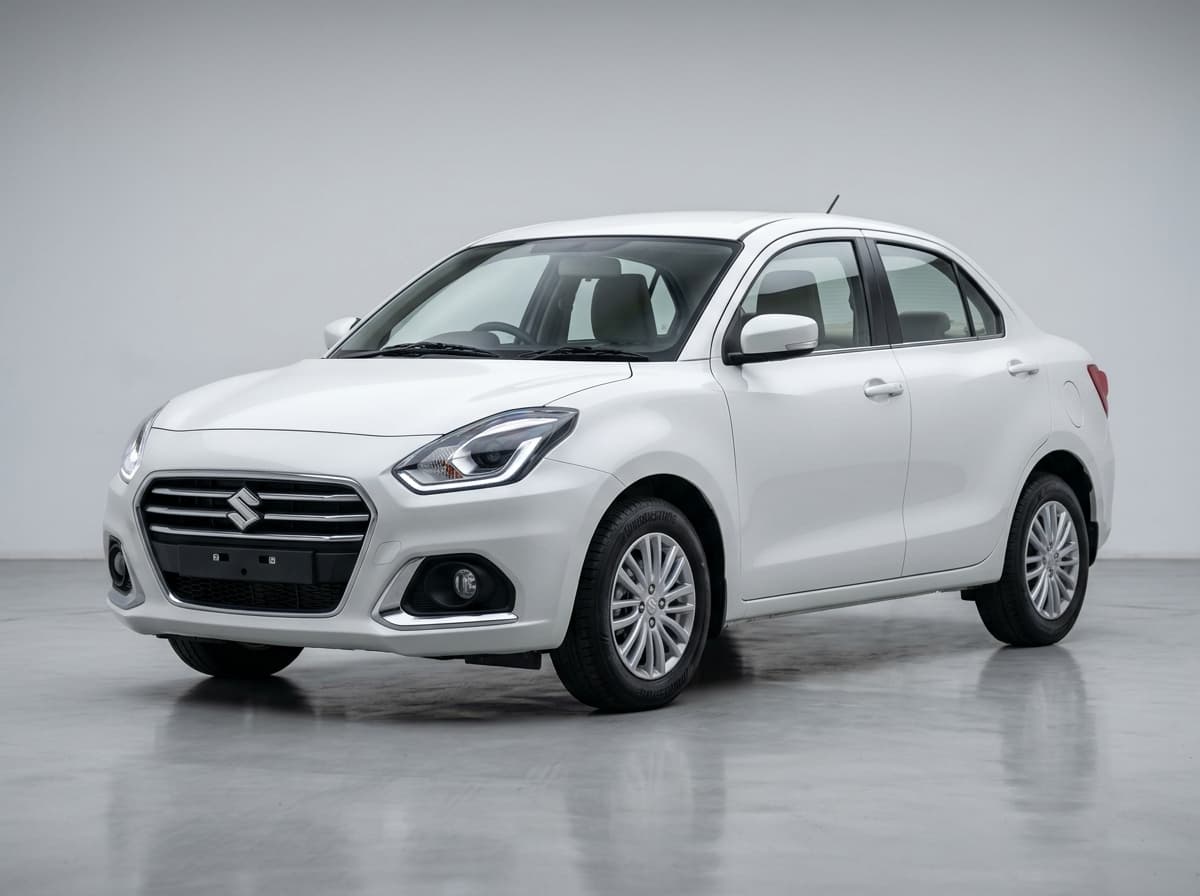 Maruti Suzuki Dzire white vehicle
