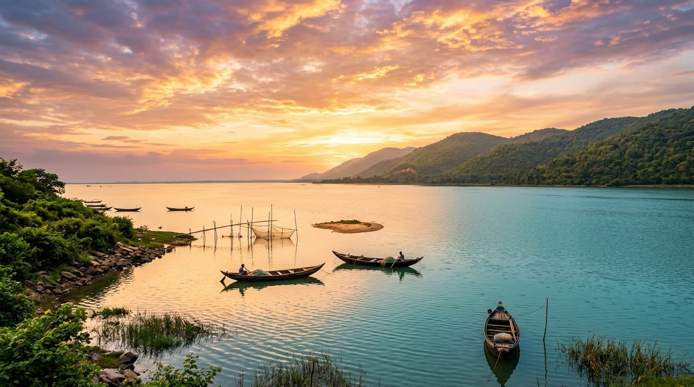 Scenic landscape of Odisha showcasing routes and scenic destinations